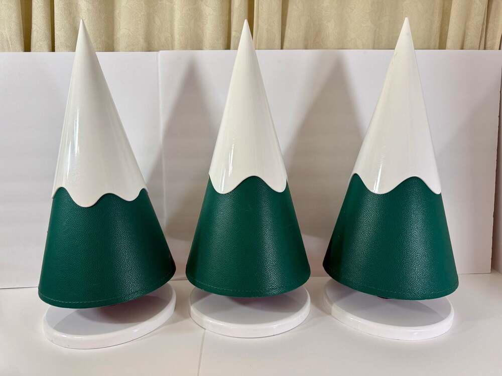 Decorative Faux Leather‎ Christmas Trees, Storefront or Window Decor
